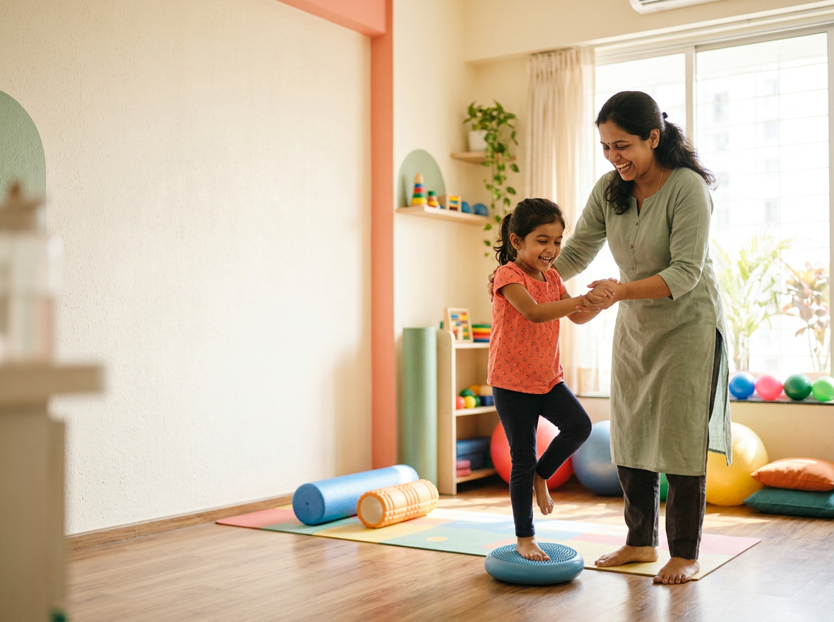 A mother and child enjoying a movement exercise together
